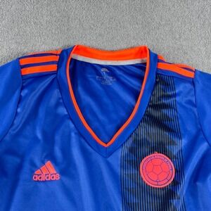 Adidas Colombia 2018 2019 Away Soccer Jersey Women's L Blue World Cup